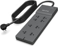 Belkin 8-Outlet Surge Protector - 8ft Cord - Right Angle Plug - 2500 Joules - Black