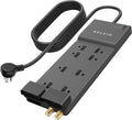 Belkin 8-Outlet Home/Office Surge Protector w/Telephone Line + Extended Cord - 12 foot Cable - Black - 3390 Joules