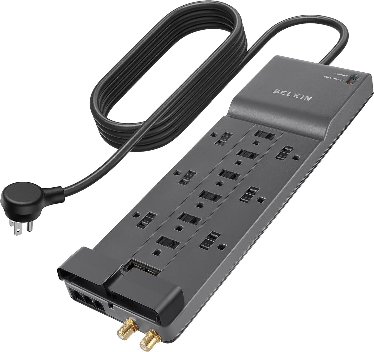 Belkin 12-Outlet Home/Office Surge Protector w/Phone/Ethernet/Coax Protection - 10 foot Cable - Black - 3996 Joules