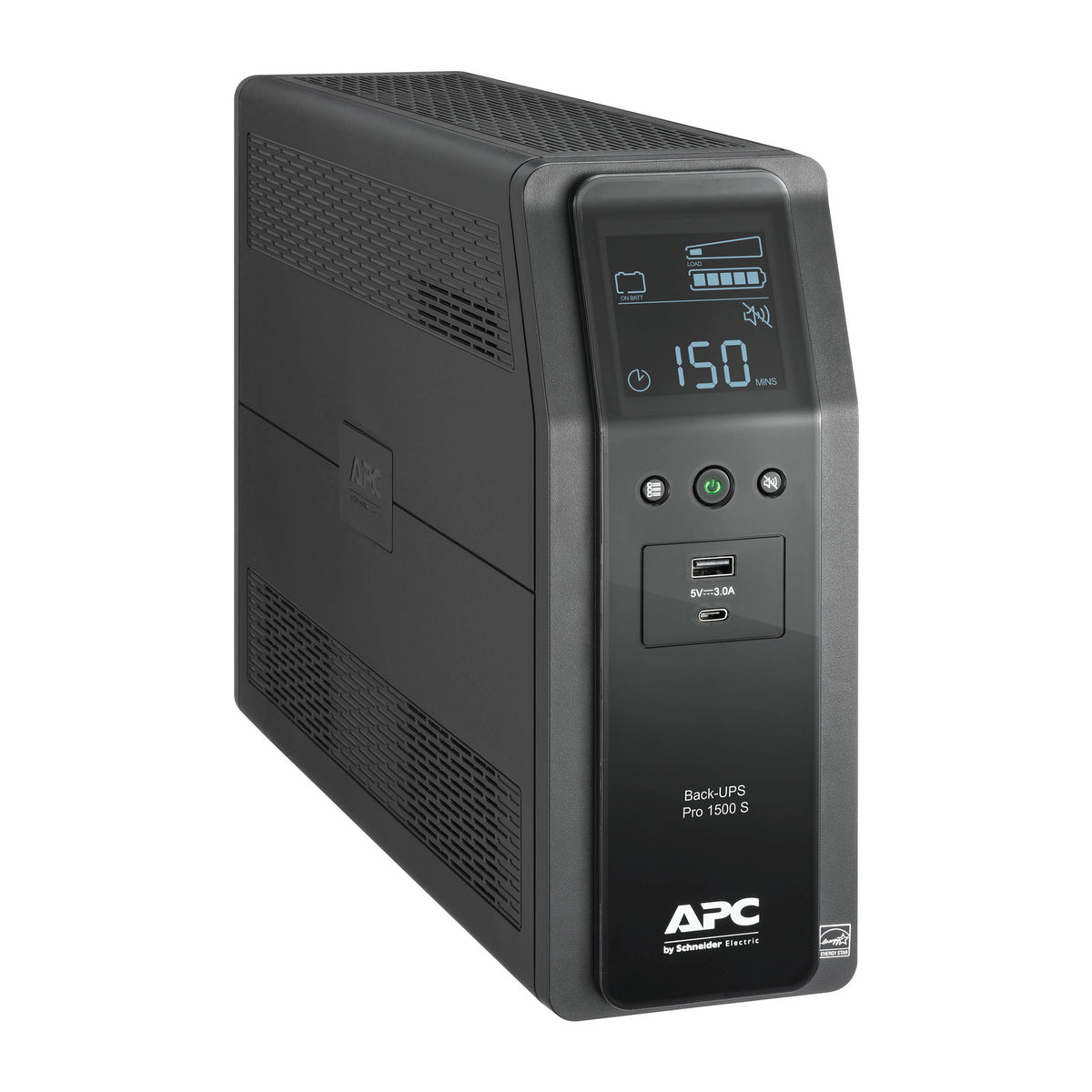 APC Back-UPS Pro, 1500VA, Tower, 120V, 10 NEMA 5-15R outlets, AVR, LCD